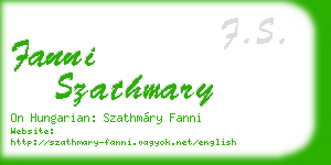 fanni szathmary business card